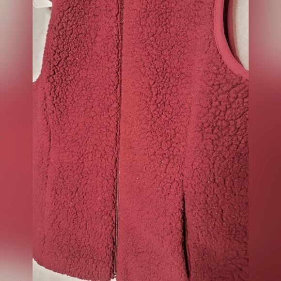Calia By Carrie Underwood Sherpa Vest Burgundy XS - Picture 6 of 9